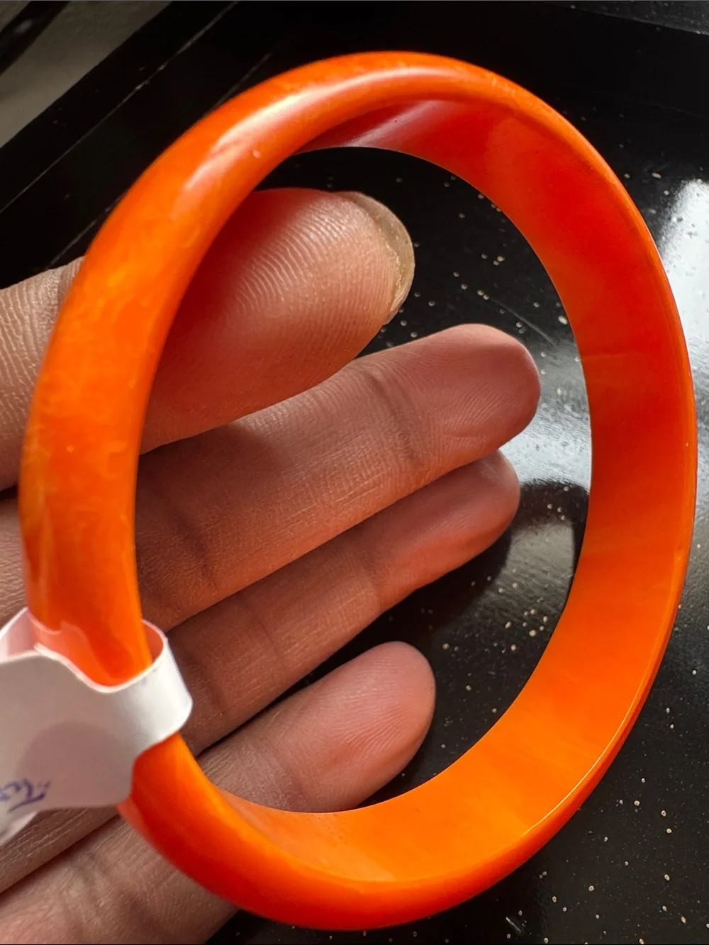 Orange Tangerine Bakelite Bangle Bracelet